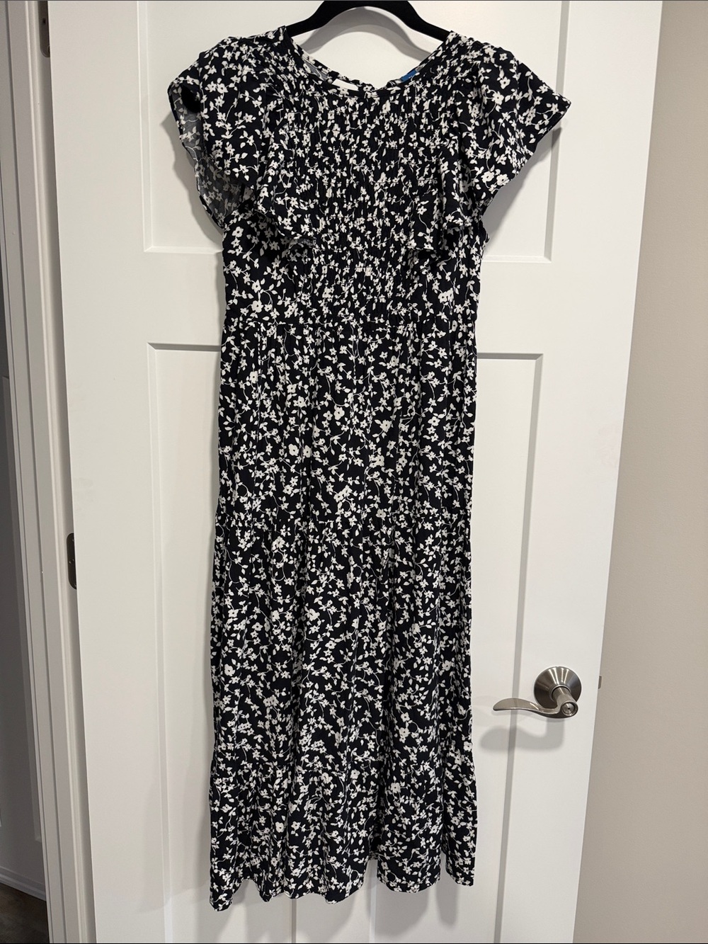 Old Navy Black and White Floral Maxi Dress